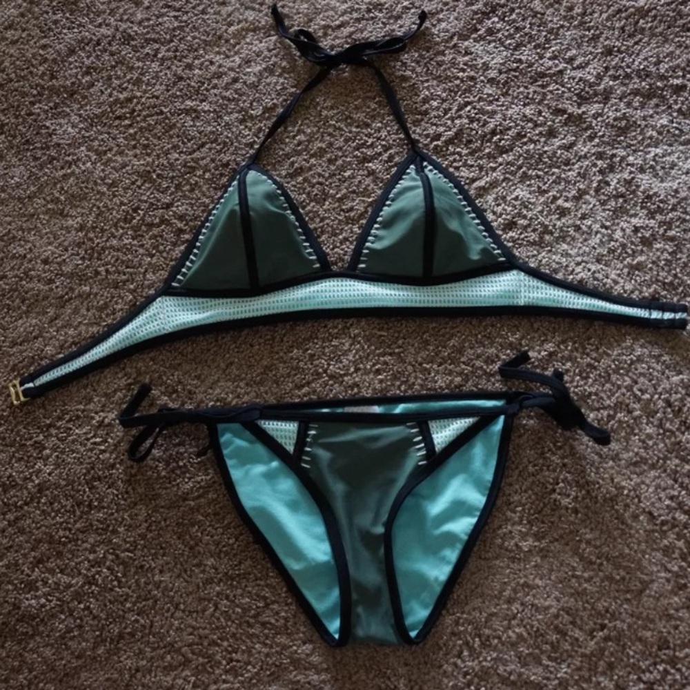 Target Xhilaration Army Green Triangle Bikini